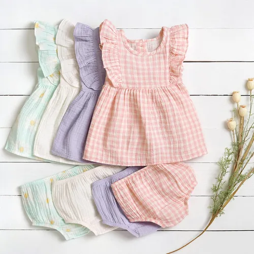 Vista 4 de Gerber Conjunto de 2 piezas de vestido y funda para pañales para niñas