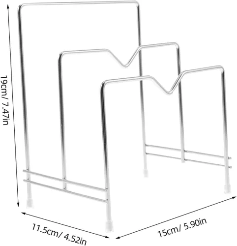 Vista 2 de Elegante soporte de cubierta de olla para tabla de cortar, soporte de suministros de cocina para tableros de embutidos