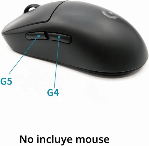 Vista 3 de Nueva cubierta lateral para llave lateral (G4 G5 C6 C7) con patas de ratón de repuesto para mouse Logitech G Pro Wireless Gaming Mouse
