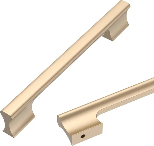 Vista 28 de Asidrama - Paquete de 10 manijas de gabinete de cocina color oro cepillado de 3 pulgadas (76mm), accesorios dorados para gabinetes de cocina
