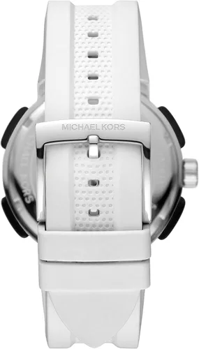 Vista 3 de Michael Kors Sidney - Reloj de cuarzo de acero inoxidable con correa de silicona para mujer