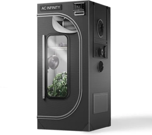 Vista 9 de AC Infinity CLOUDLAB 422, Tienda de cultivo avanzada 2x2, postes más gruesos de 1 pulgada, lona Mylar 2000D, alta reflectividad probada