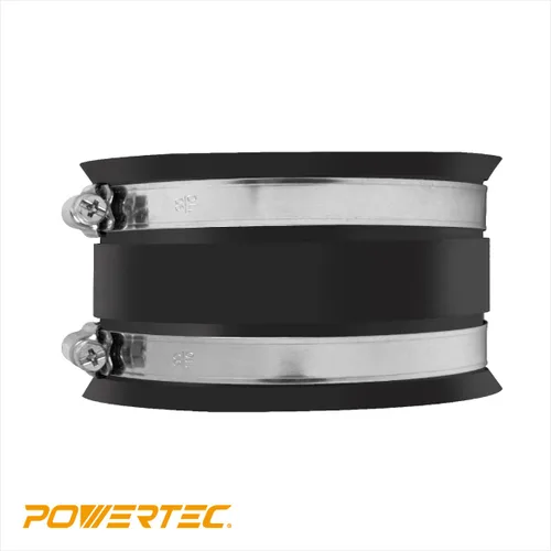 Vista 3 de POWERTEC Kit de manguito y codo flexible para recolección de polvo Se adapta a mangueras y tubos de 4 pulgadas