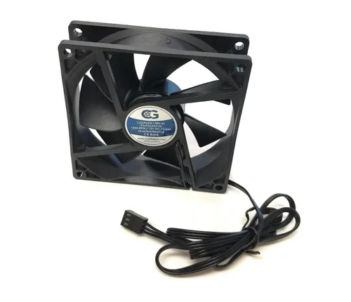 Vista 12 de Coolerguys Rodamiento de bolas 12v 3pin ventilador (alta velocidad, 3.150x0.984 in)