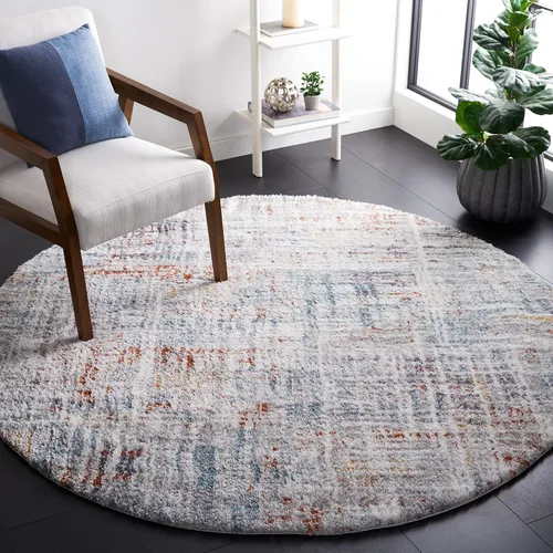 Vista 18 de SAFAVIEH Berber Shag Collection - Alfombra de pasillo, 2 pies 3 pulgadas x 6 pies, azul óxido y marfil, no desprende pelusa y de fácil cuidado, 1.25