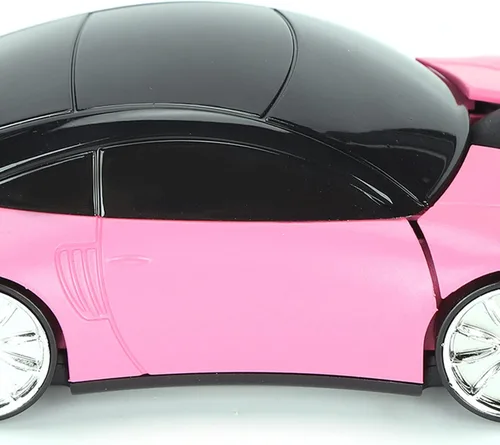 Vista 9 de Tbest Ratón inalámbrico con forma de automóvil, accesorios de computadora rosa en forma de automóvil, mouse inteligente con forma de carshaped