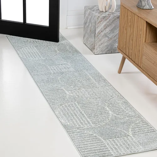 Vista 16 de JONATHAN Y Nordby - Alfombra de tiras arqueadas de alto a bajo, para interiores y exteriores, 2x8, Beige/Crema, para patio, patio trasero, sala