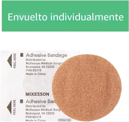 Vista 5 de MCKESSON Venda adhesiva Medi-Pak Performance de tela redonda de 2,54 cm de diámetro color canela (#16-4812, se vende por caja)