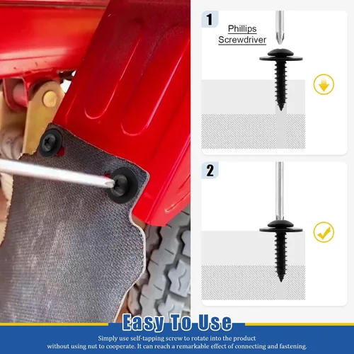 Vista 6 de Glarks 160 piezas de 12 tamaños de tornillo de retención de tornillo para motor de automóvil debajo de la cubierta, protección contra salpicaduras
