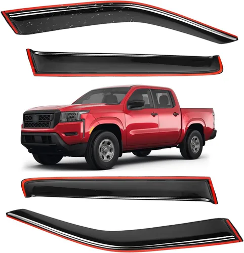 Vista 117 de Viseras para ventanas para Mazda 3 Sedán 4 puertas 2004 2005 2006 2007 2008 2009 estilo JDM Mugen, deflector de viento, protector solar y de lluvia