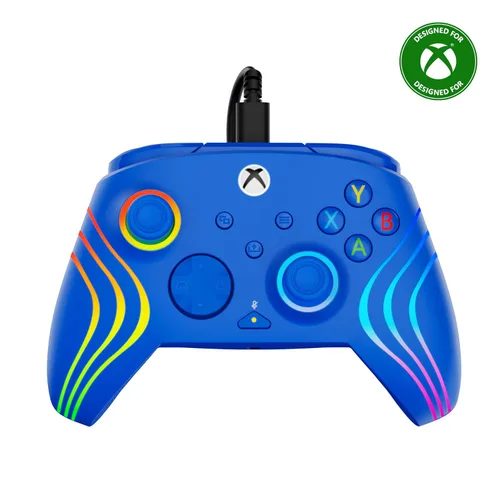 Vista 15 de Turtle Beach Afterglow Wave Wired RGB Gaming Controller - Licensed for Xbox Series X S, Xbox One & Windows PCs - Mappable Buttons, Hall-Effect Hair