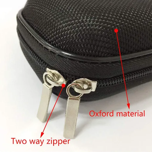 Vista 3 de Soundlink Funda para auriculares portátil Oxford con cremallera bidireccional para IEM, Earmold, protector auditivo y la mayoría de los auriculares