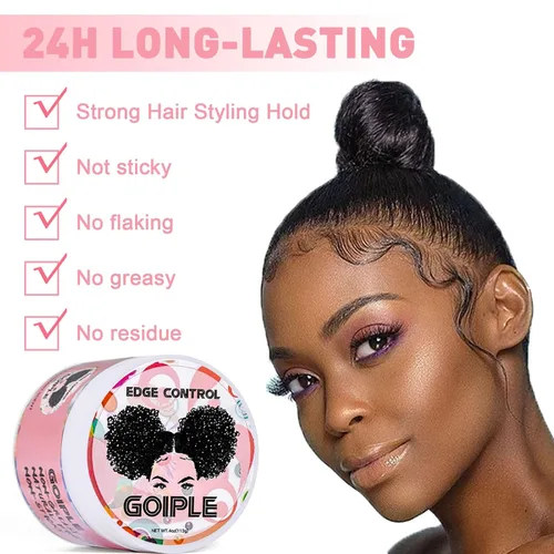 Vista 4 de Gel de trenzado de fijación fuerte que domina el encrespamiento, gel suavizante bueno para torsión, rondas, cornrows sin escamas, agarre extra, alto