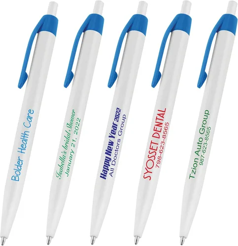 Vista 17 de 50 bolígrafos negros impresos en Estados Unidos, bolígrafo de tinta de escritura personalizado, impreso con tu logotipo y texto