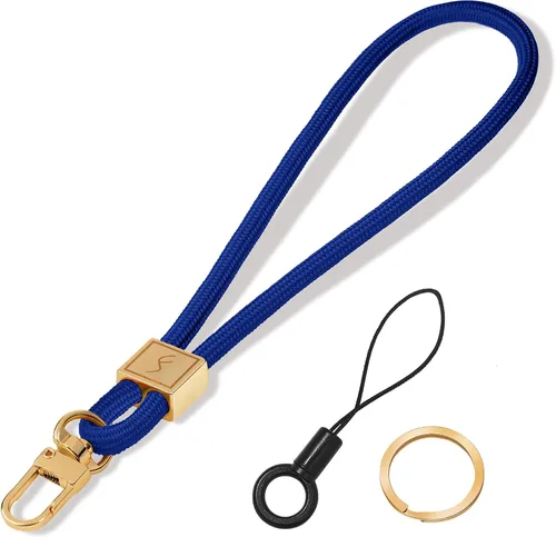 Vista 8 de Fishent Cordón para llavero, bonito soporte para llavero, cordón de muñeca tejido mejorado para llaves, correa de muñeca llavero para mujeres
