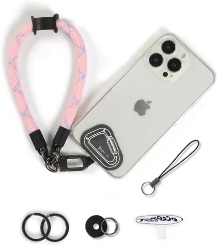 Vista 17 de Correa de Teléfono para Mano y Muñeca, Cordón de Teléfono con Parche ×2, Soporte para Funda de Teléfono Celular, Correa de Muñeca para Llaves, Negro