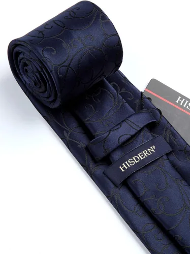 Vista 271 de Corbatas florales tejidas clásicas para hombre, corbata cuadrada de bolsillo, corbatas formales para hombres, boda con pañuelo
