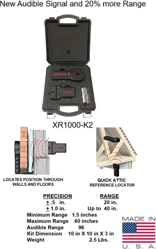 Vista 9 de Magnespot XR1000-K2 Revolucionario para Localizador de Punto de Referencia, Magnespot XR1000 con Receptor, Transmisor y Baterías Alcalinas de 9V