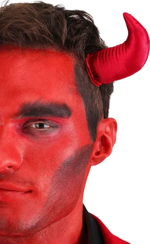 Vista 5 de Traje rojo para adultos disfraz de diablo para hombre Rojo