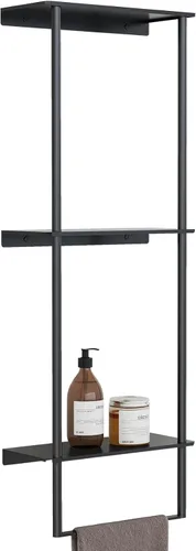Vista 6 de Bethom Towel Racks for Bathroom, 3Tier Towel Storage Organizer, Matte Black Black-a
