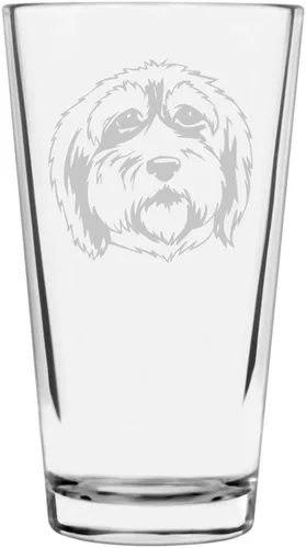 Vista 318 de Podenco Canario - Vaso de pinta de 16 onzas con temática de perro personalizado