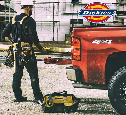 Vista 7 de Dickies Plataforma de trabajo de carpintero de 4 piezas, tirantes acolchados para cinturón de herramientas, malla de enfriamiento, cinturón de Negro