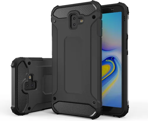 Vista 8 de Asuwish Funda protectora para Samsung Galaxy J6 Plus 2018 con protector de pantalla de vidrio templado y accesorios delgados de doble celda, Gaxaly