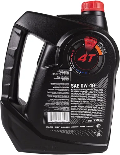 Vista 2 de Ski-Doo OEM 1 galón XPS 4 tiempos 0W-40 aceite de motor sintético completo 9779140
