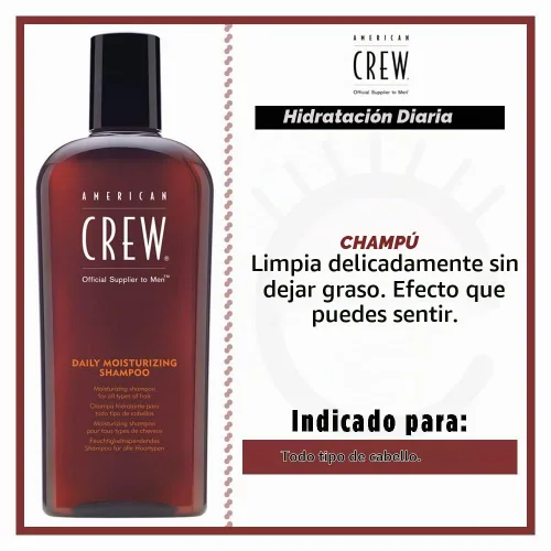 Vista 2 de American Crew - Champú hidratante para cabello graso, 8.4 onzas líquidas para hombre