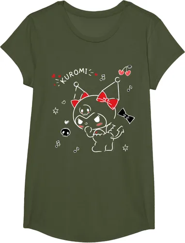 Vista 62 de Kuromi Camiseta Mischievous Tee Shirt Negro