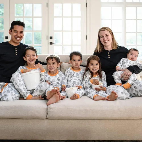 Vista 4 de Burt's Bees Baby - Conjuntos de pijamas de Navidad familiares a juego, de algodón orgánico, para niños, bebés, mujeres y adultos