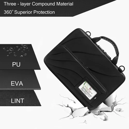 Vista 5 de Funda para laptop de 13-14 pulgadas MacBook Pro Air Chromebook HP Lenovo computadora portátil de trabajo carcasa rígida bolsa para laptop