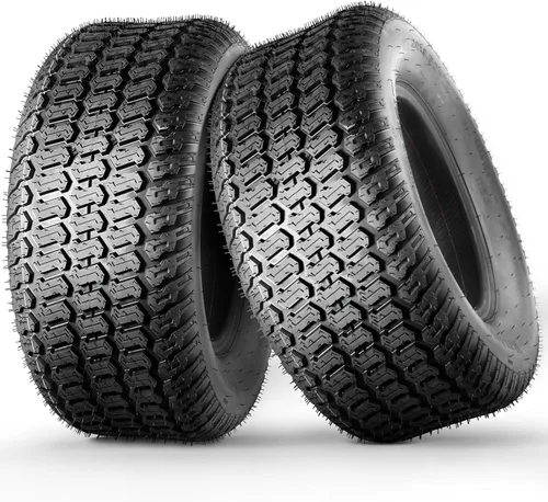 Vista 8 de MaxAuto Fox V2 - Juego de neumáticos para cortacésped (15x6.00-6), Reemplazo de neumático 15x6x6nhs para cortacésped, Tractor de jardín, Neumático