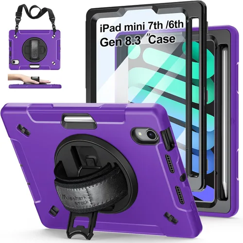 Vista 12 de Funda para iPad mini 5/4 de 7.9 pulgadas: Funda de TPU para iPad mini 5ª/4ª generación 7.9 pulgadas 2019/2015 con protector de pantalla, soporte