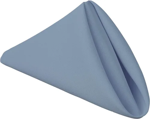 Vista 5 de Pomp Servilleta de tela de poliéster beige de 17 x 17 pulgadas (paquete de 12) Tela de fácil cuidado resistente a las arrugas y a las manchas
