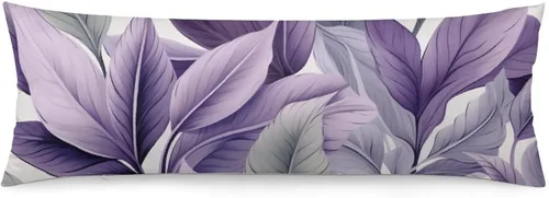 Vista 8 de Elegant Leaves - Funda de almohada de poliéster (20 x 54 pulgadas), color burdeos