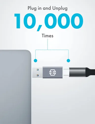 Vista 4 de GRAUGEAR Adaptador USB-C, transferencia de datos de doble cara de 10 Gbps, carga rápida de 3 A, adaptador USB C hembra a USB A macho 3.2, compatible