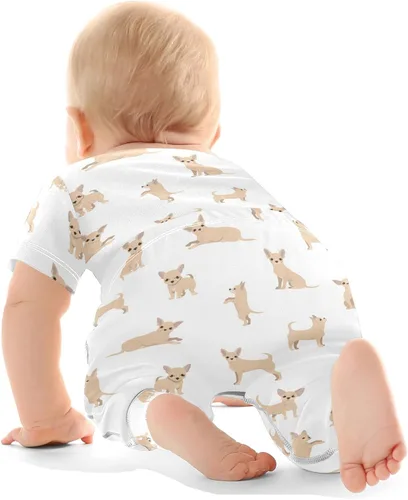 Vista 3 de vvfelixl Conjunto de pantalones de bebé, ropa de bebé de manga corta para niños y niñas de 0 a 24 meses