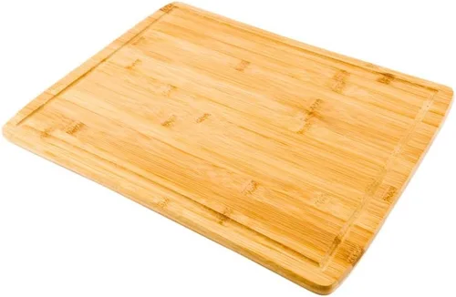 Vista 4 de Restaurantware Tabla de cortar de madera de 17.5 x 13.75 pulgadas, 1 tabla de cortar de madera resistente al calor, con ranura para jugos, tabla