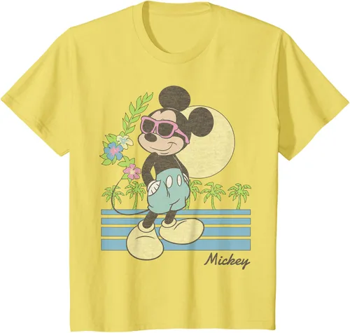 Vista 3 de Disney Mickey and Friends Mickey Retro Beach Camiseta S Gris Oscuro
