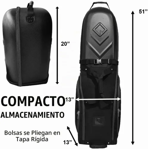 Vista 6 de CaddyDaddy Enforcer Golf Travel Bag Crush Resistant Hard Top Protection Gris