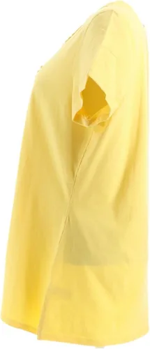 Vista 2 de LIZ CLAIBORNE NY - Camiseta de cuello dividido con ribete de encaje A262962, Light Citron
