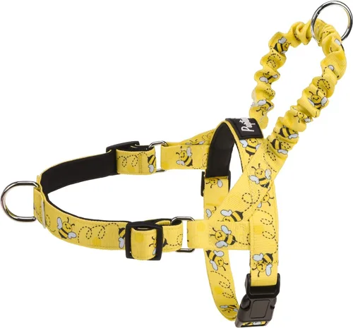 Vista 11 de PUPTECK Arnés sin tirones para perros grandes, chaleco arnés reflectante ajustable para mascotas con asa elástica, arnés a prueba de escape sin Negro