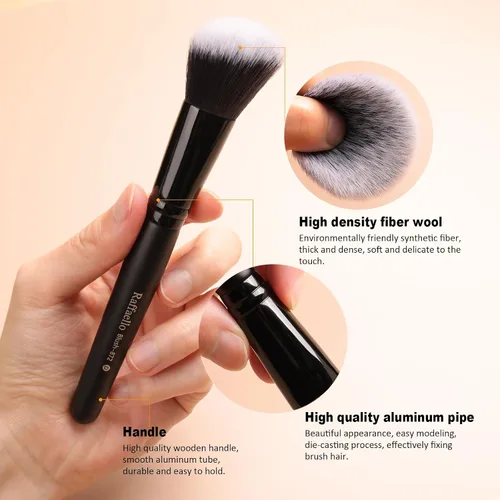 Vista 2 de Zoreya - Juego de brochas de maquillaje de pelo sintético