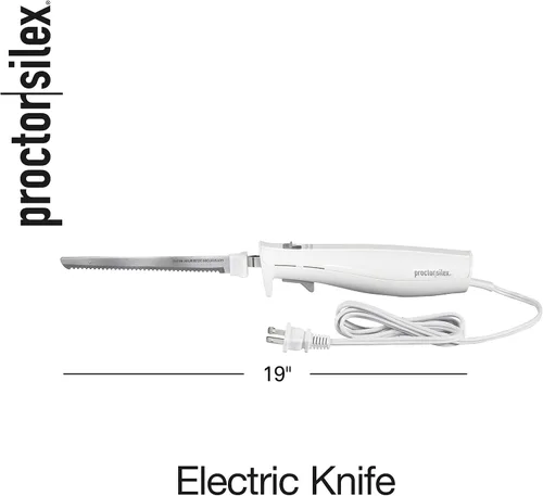 Vista 8 de Proctor Silex Easy Slice Electric Knife With Serrated Stainless Steel Blade