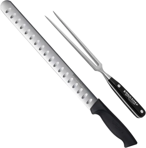 Vista 10 de Ergo Chef Prodigy Series - Cuchillo para cortar cimros de 10 pulgadas, cuchillo de carne curvada de acero inoxidable de alto carbono, mango