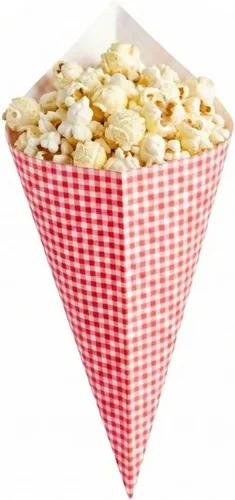 Vista 13 de Conetek - Conos de papel negros de 10 pulgadas para aperitivos, ecológicos: Perfectos para aperitivos, conos de papel aptos para alimentos Estampado