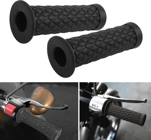 Vista 2 de FLYPIG 7/8" 0.866 in 1" 0.945 in universal antideslizante goma motocicleta manillar agarre extremo para Honda Yamaha Suzuki Kawasaki Polaris Arctic