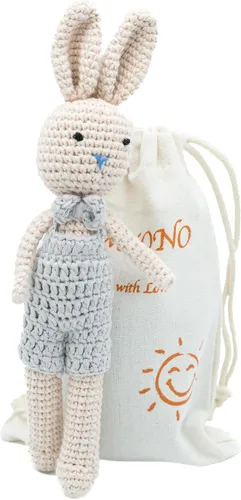 Vista 8 de Bunny Family, Bunny Dad Muñeca de Peluche de Ganchillo, Muñeca Amigurumi para Bebé/Niño Pequeño