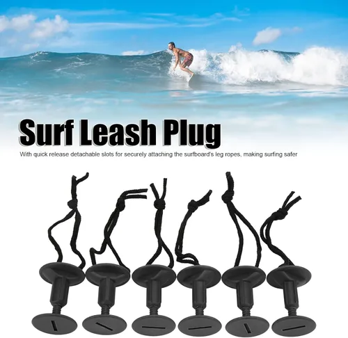 Vista 2 de Enchufe de cuerda para tabla de surf, 6 piezas de nailon de plástico con ranuras desmontables, para tablas de surf de espuma suave, paneles